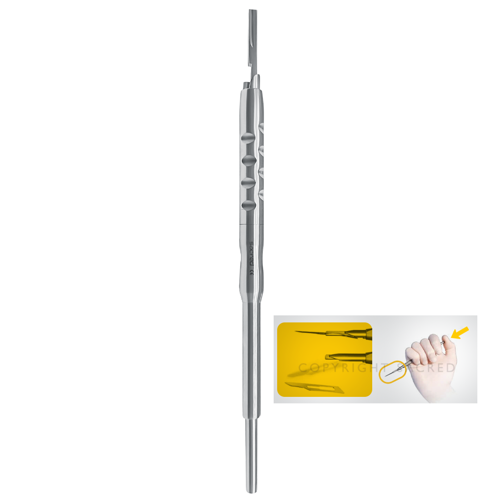 Scalpel With Drop Button