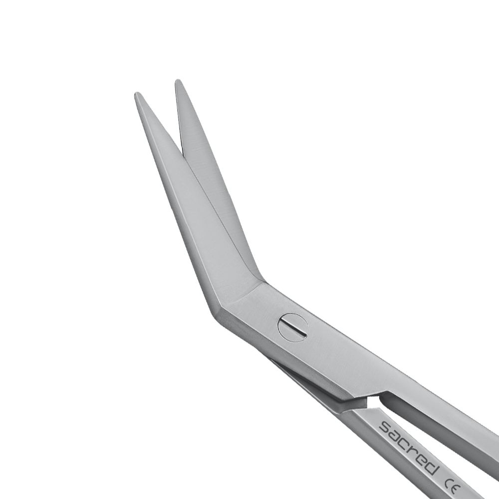 Locklin scissor curved fig.1(16.5cm) (saw edge)