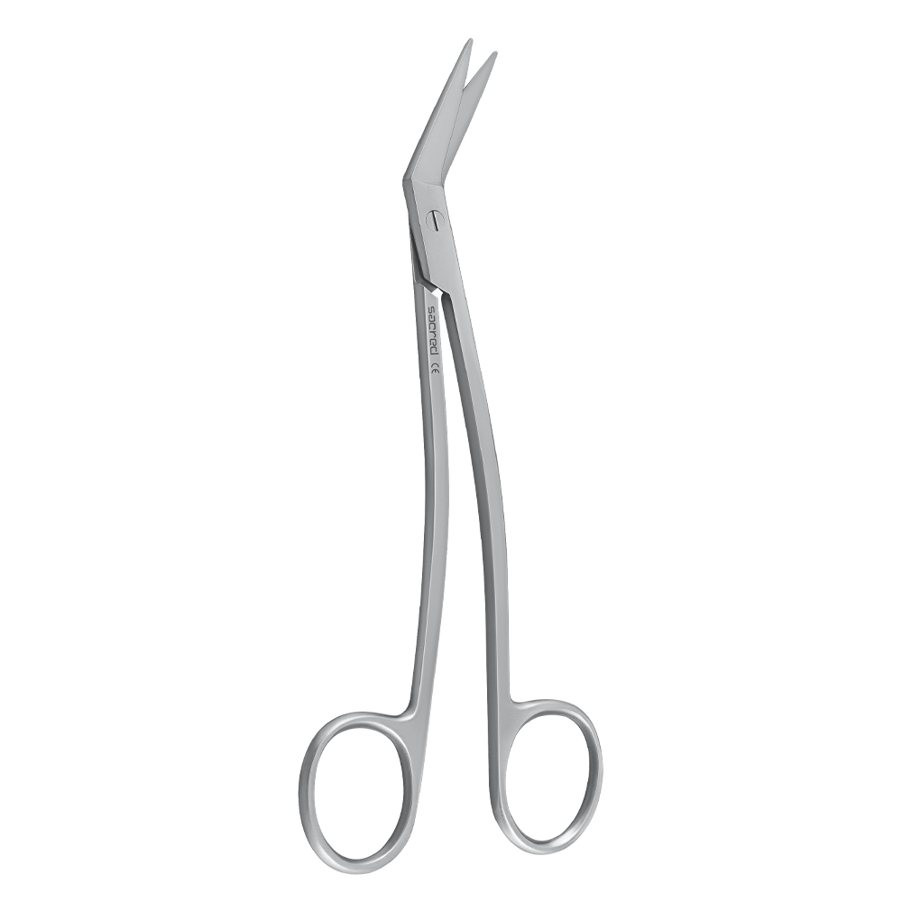 Locklin scissor curved fig.1(16.5cm) (saw edge)