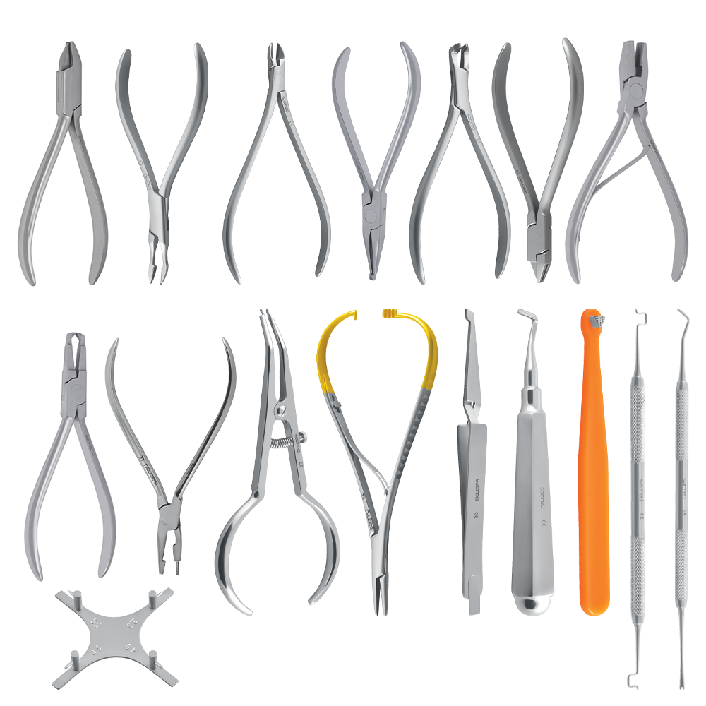 Basic Orthodontic Kit (Set of 17 Instruments)
