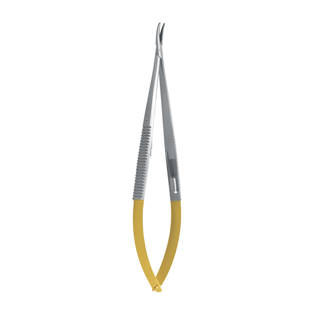 Castroviejo-Curved Needle Holder (Tungsten carbide)