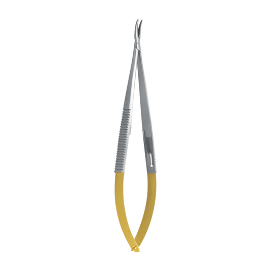 Castroviejo-Curved Needle Holder (Tungsten carbide)