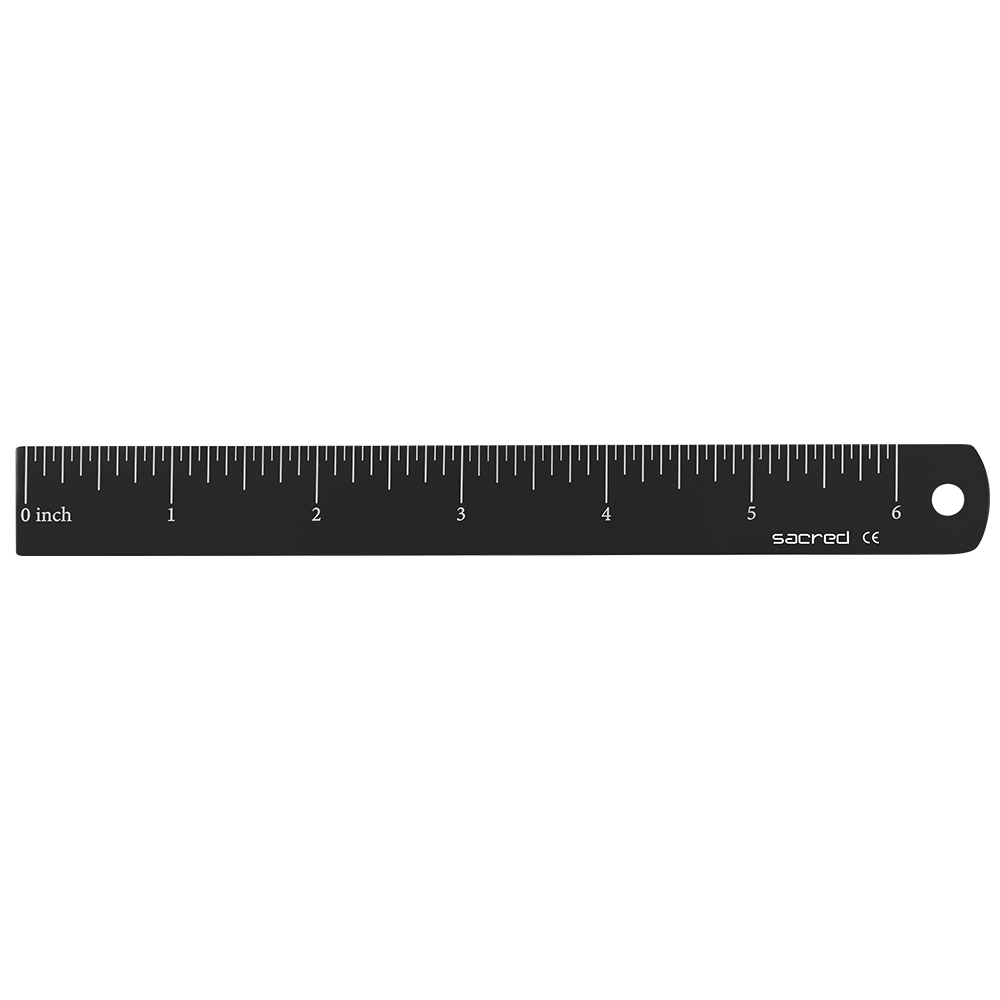 ACHROMATIC Collection - 6″ Black Ruler (SS)